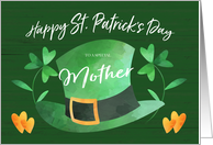 Lucky Hat and Shamrock Happy St. Patrick’s Day for Mother card