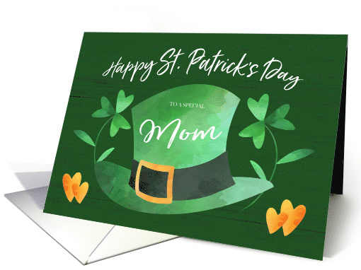Lucky Hat and Shamrock Happy St. Patrick's Day for Mom card (1599014)