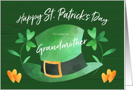 Lucky Hat and Shamrock Happy St. Patrick’s Day for Grandmother card