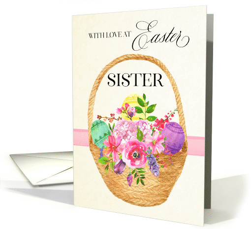 Easter Basket and Easter Flowers for Sister card (1600846)