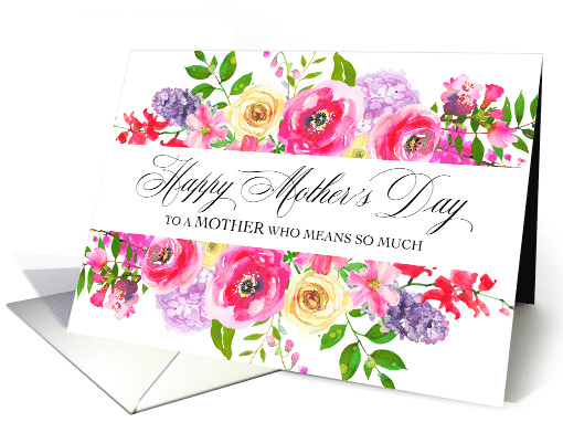 Bouquet of Flowers Happy Mother's Day Mother card (1601958)