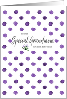 Purple Passion Happy Birthday Grandmom card