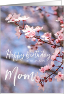 Cherry Blossom Birthday Wishes For Mom card