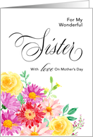 Burst of Color Floral Mother’s Day Sister card