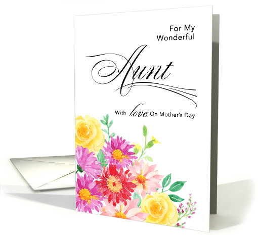 Burst of Color Floral Mother's Day Aunt card (1610856)