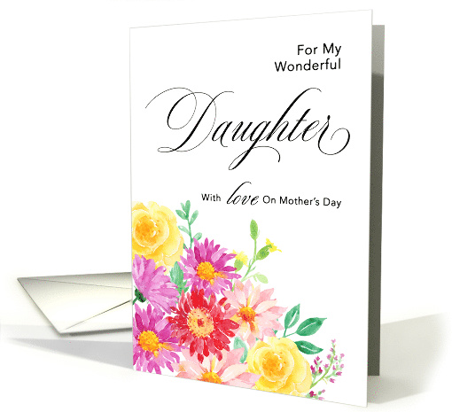 Burst of Color Floral Mother's Day Daughter card (1610858)