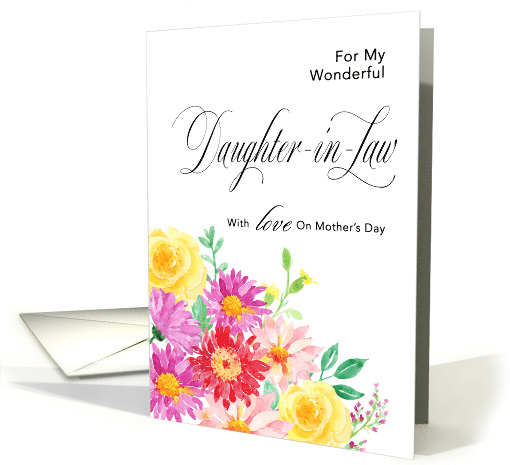 Burst of Color Floral Mother's Day Daughter-in-Law card (1611472)