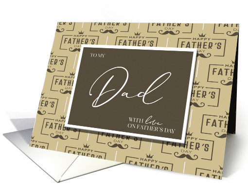 Mustaches and Crowns Happy Father's Day Dad card (1611922)