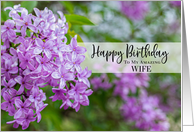 Morning Lilac Happy Birthday Wife card