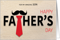 Mustache and Necktie Father’s Day for Son card