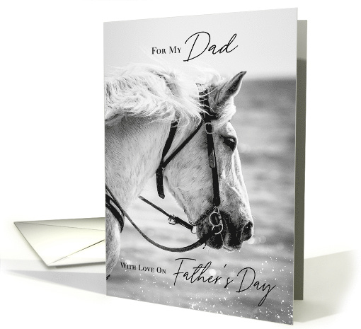 White Horse Happy Father's Day Dad card (1619966)