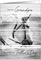 White Horse Happy Father’s Day Grandpa card