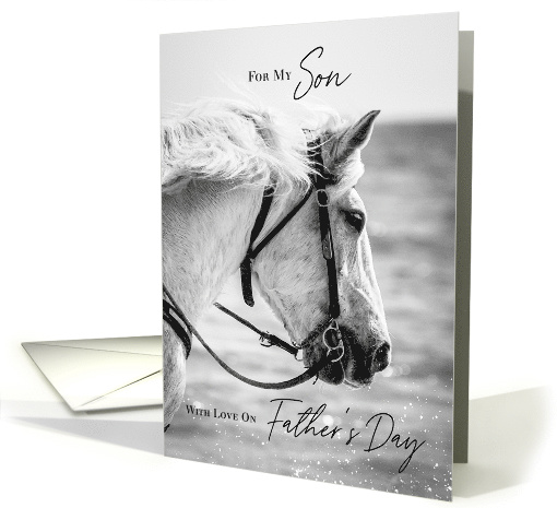 White Horse Happy Father's Day Son card (1619976)