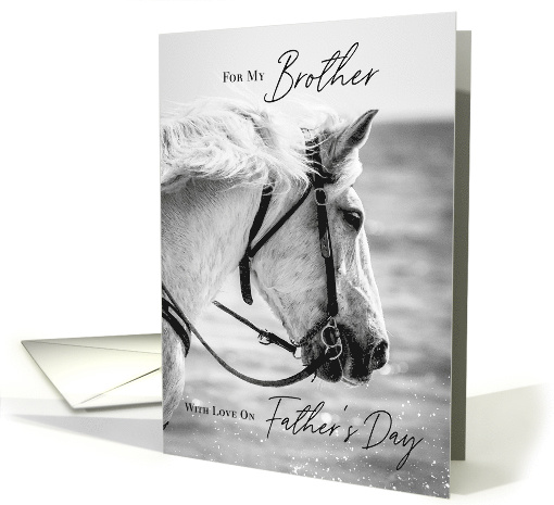 White Horse Happy Father's Day Brother card (1619978)