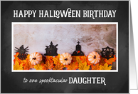 Chalkboard Happy Halloween Birthday Son card