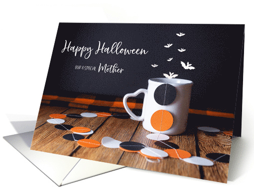 Happy Halloween Confetti, Bats and Mug for Mother card (1624290)