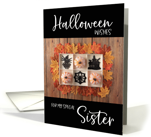 Pumpkins, Spiders and Haunted House Halloween Sister card (1626076)