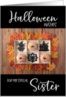 Pumpkins, Spiders and Haunted House Halloween Sister card