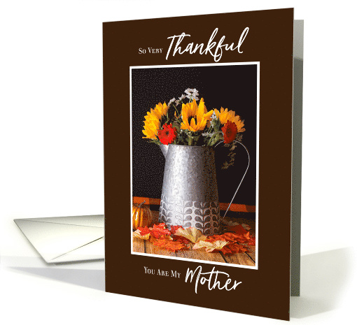 Fall Flowers and Autumn Leaves Thanksgiving Mother card (1626102)