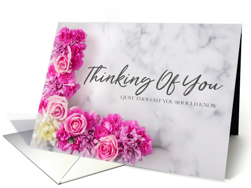 Shades of Pink Roses and Carnation Thinking of You card (1626430)