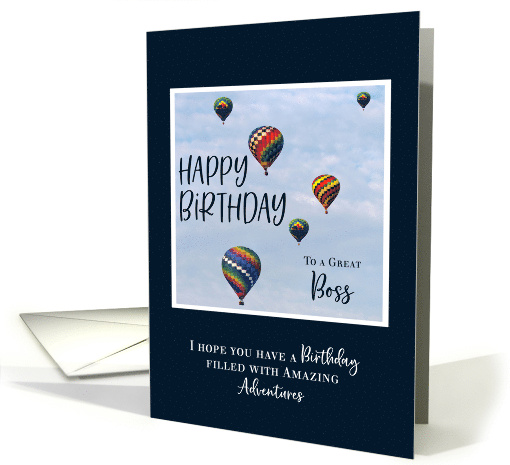 Hot Air Balloon Birthday for Boss card (1627810)
