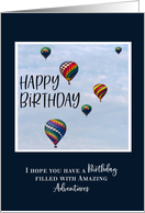 Hot Air Balloon Birthday card