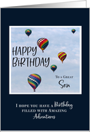Hot Air Balloon Birthday Son card