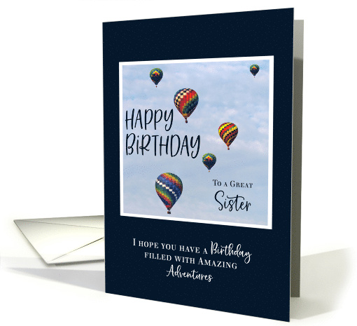 Hot Air Balloon Birthday Sister card (1627884)