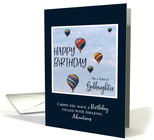 Hot Air Balloon Birthday Goddaughter card (1627890)