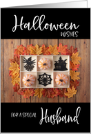 Pumpkins, Spiders and Haunted House Halloween Husband card