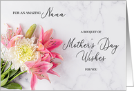 Shades of Pink Lilies and Mums Mother’s Day for Nana card