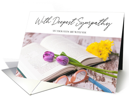 Book and Flowers Deepest Sympathy card (1629542)