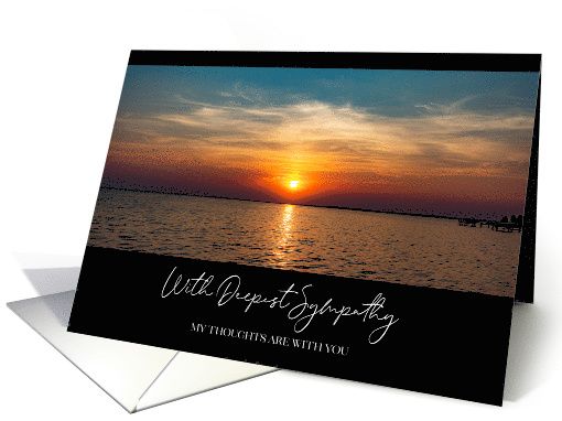 Golden Red Sunset Over Chesapeake Bay Sympathy card (1630522)