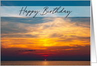 Happy Birthday Layers of Color Sunset Over Chesapeake Bay card