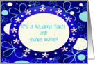 Pajama Party Invitation card