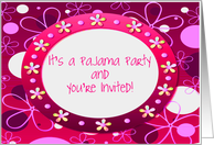 Pajama Party Invitation card