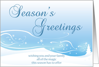 Swirling Snow Season’s Greetings card