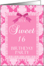 16th Birthday Party Invitation card