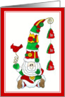 Christmas, Ho, Ho, Ho, Santa with Many Hats card