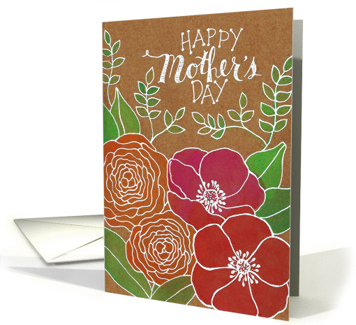 Mother's Day Card, flowers, For Mom From Daughter card (1272024)