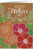 Mother’s Day Card, flowers, For Mom From Daughter card