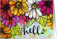 Hello Floral Greeting card