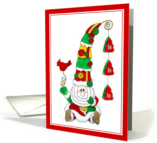 Christmas, Ho, Ho, Ho, Santa with Many Hats card (887138)