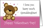 Bear Valentine - Granddaughter card