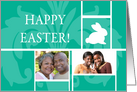Teal Easter Floral - Photo Card