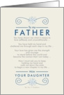 To My Father - Walk me down the Aisle card