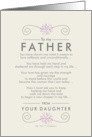 To My Father -Wlak me Down the Aisle card