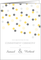 Commitment Ceremony - Gay Invitation card