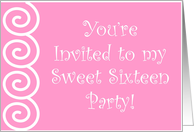 Sweet Sixteen - Party Invitation card