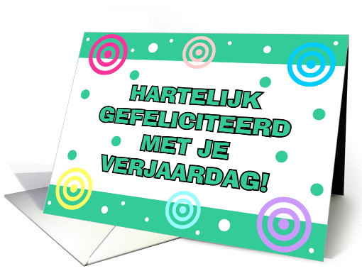 Dutch - Happy Birthday card (374082)